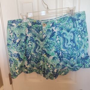Lilly Pulitzer Buttercup knit shorts in Seeing Double, size 12